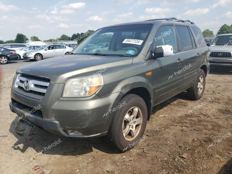 HONDA PILOT EX 2006 green  gas 2HKYF18416H523537 photo #1