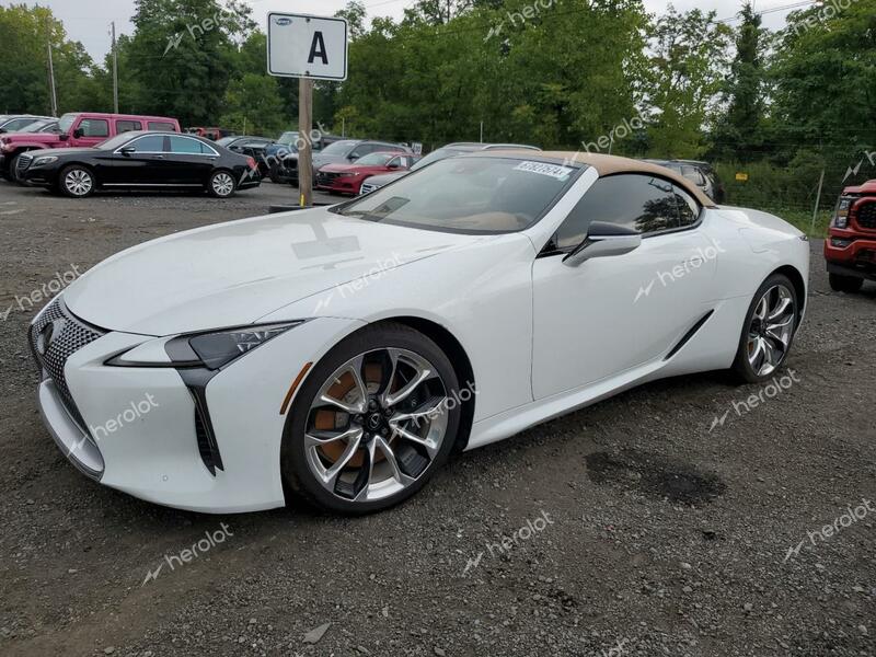 LEXUS LC 500 2021 white  gas JTHKPAAY9MA104399 photo #1