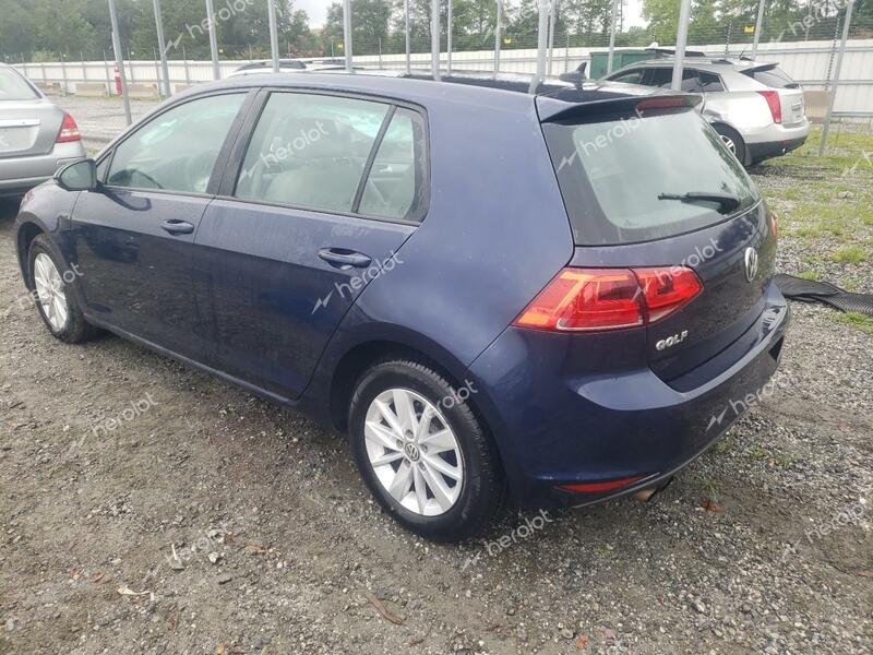 VOLKSWAGEN GOLF S/SE 2016 blue  gas 3VW217AU7GM025336 photo #3