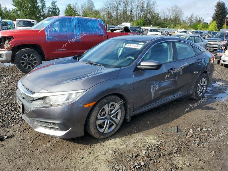 HONDA CIVIC LX 2016 gray  gas 2HGFC2F53GH502878 photo #1