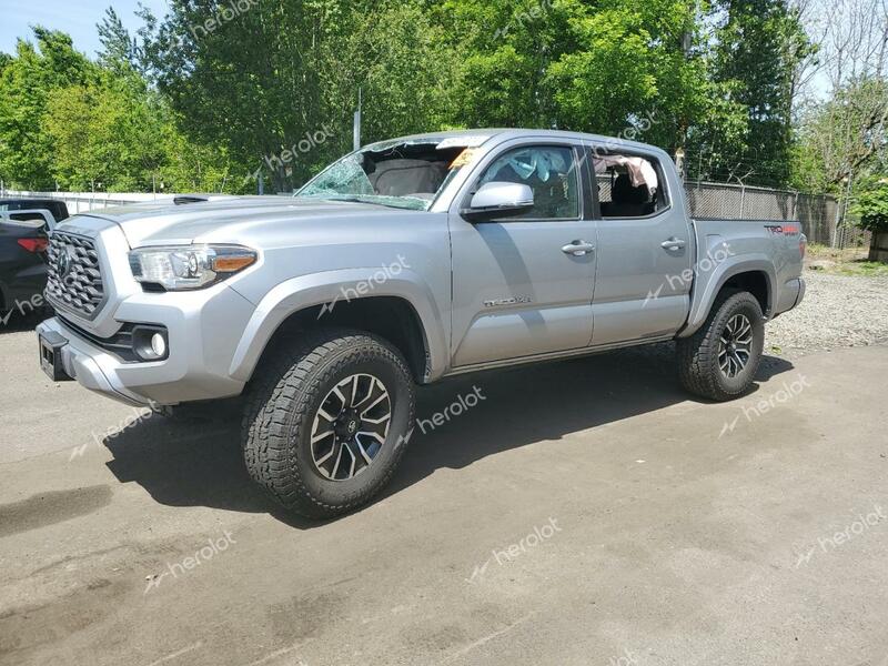 TOYOTA TACOMA DOU 2020 silver  gas 5TFCZ5AN7LX235727 photo #1