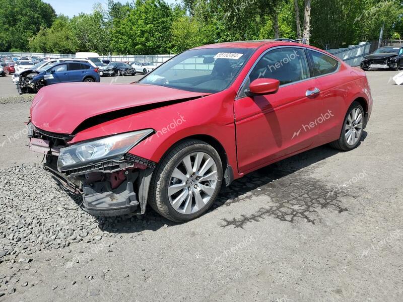 HONDA ACCORD EXL 2010 red  gas 1HGCS2B86AA009451 photo #1