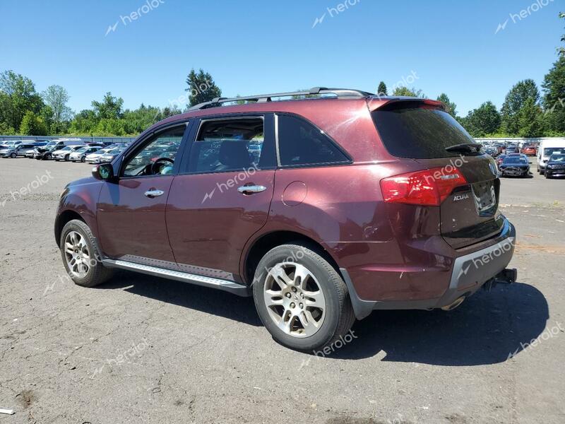 ACURA MDX 2008 maroon  gas 2HNYD28268H516308 photo #3