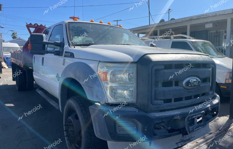 FORD F550 SUPER 2011 white crew cha diesel 1FD0W5HT9BEB43203 photo #1