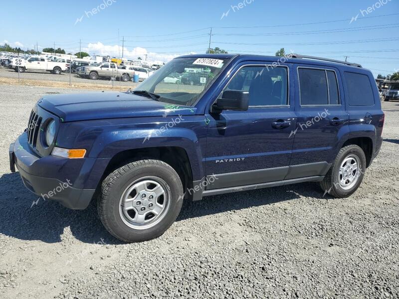 JEEP PATRIOT SP 2017 blue  gas 1C4NJRBB6HD167988 photo #1