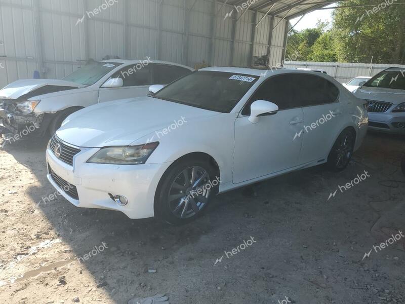 LEXUS GS 450H 2013 white  hybrid engine JTHBS1BL3D5004003 photo #1