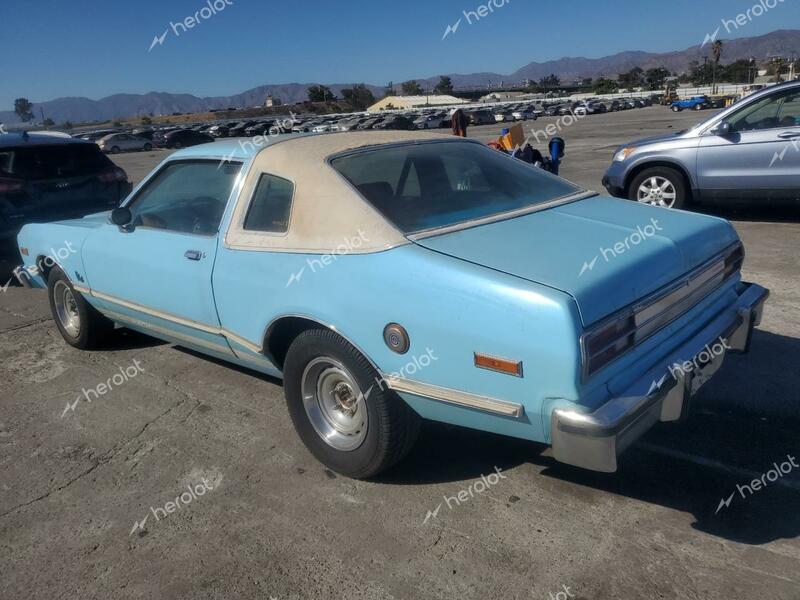 PLYMOUTH VOLARE 1976 blue   HP29C6B400312 photo #3