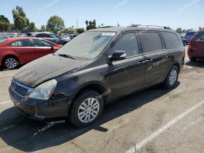 KIA SEDONA LX 2012 black sports v gas KNDMG4C71C6447502 photo #1