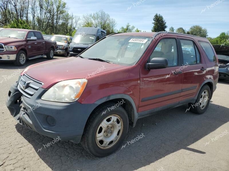 HONDA CR-V LX 2005 maroon  gas JHLRD78585C037441 photo #1