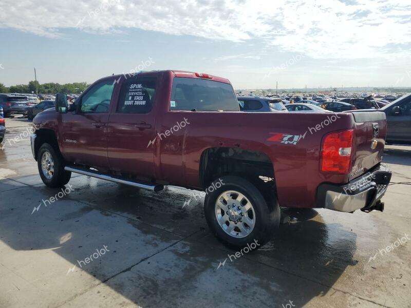 CHEVROLET SILVERADO 2014 burgundy crew pic diesel 1GC4K1E87EF192375 photo #3