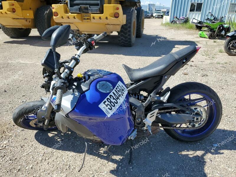 YAMAHA MT09 2021 blue  gas JYARN71E2MA000878 photo #4