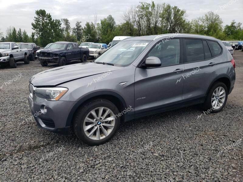 BMW X3 XDRIVE2 2015 gray  gas 5UXWX9C55F0D46511 photo #1