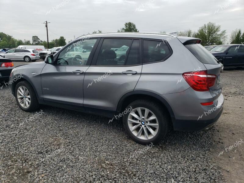 BMW X3 XDRIVE2 2015 gray  gas 5UXWX9C55F0D46511 photo #3