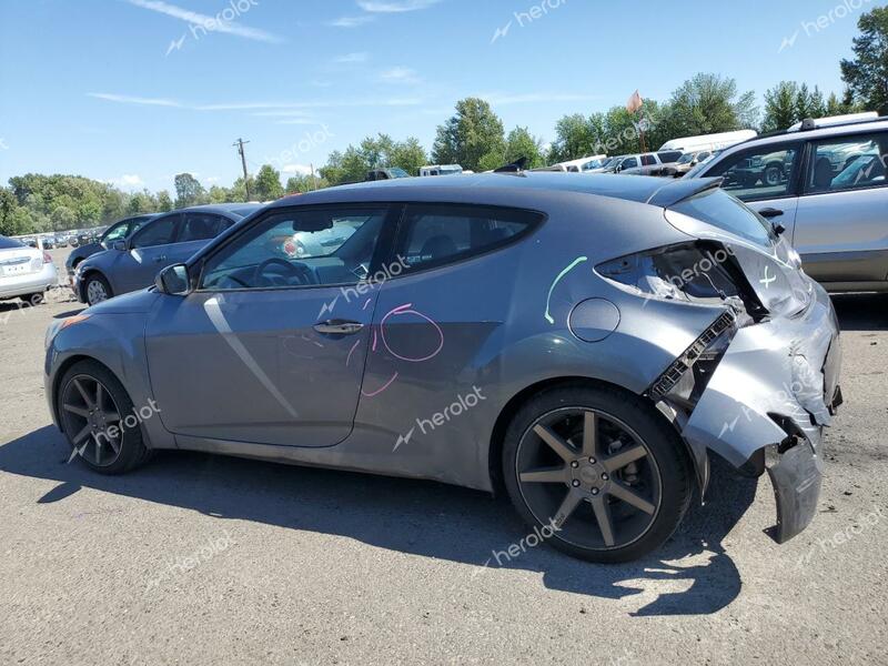 HYUNDAI VELOSTER 2013 gray  gas KMHTC6AD0DU103115 photo #3