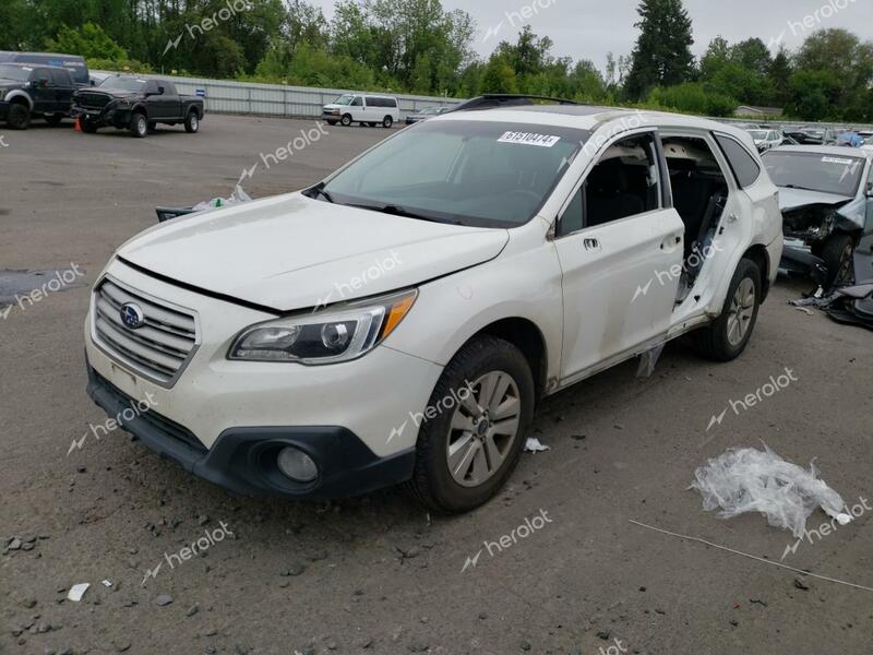 SUBARU OUTBACK 2. 2015 white  gas 4S4BSADC8F3335815 photo #1