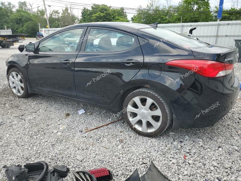 HYUNDAI ELANTRA GL 2013 black  gas KMHDH4AE7DU577632 photo #3