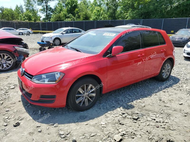 VOLKSWAGEN GOLF S/SE 2016 red  gas 3VW217AU8GM032229 photo #1