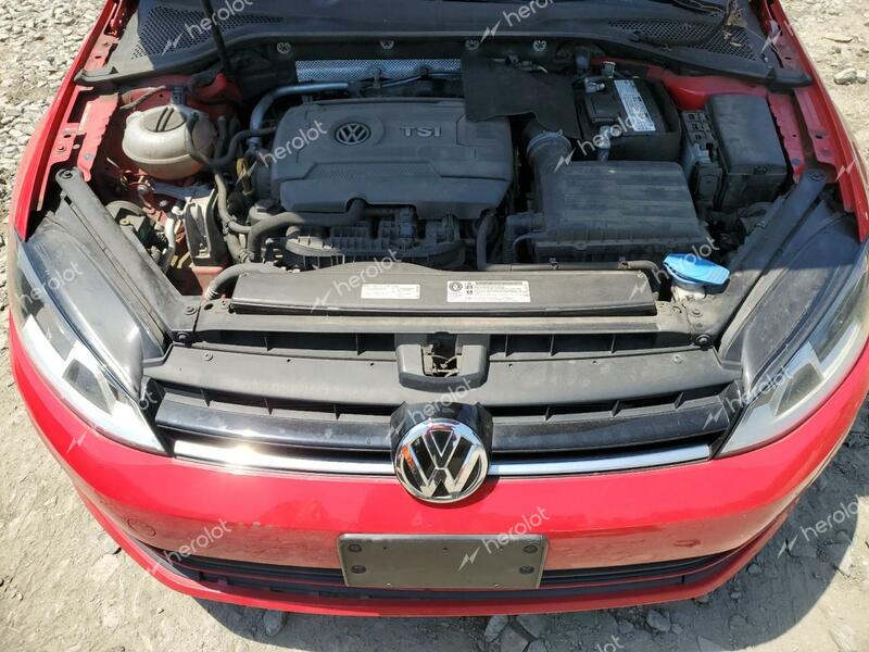 VOLKSWAGEN GOLF S/SE 2016 red  gas 3VW217AU8GM032229 photo #4