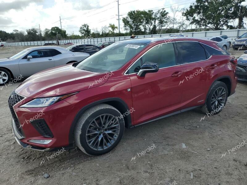 LEXUS RX 450H F 2022 red  hybrid engine 2T2YGMDA3NC076720 photo #1