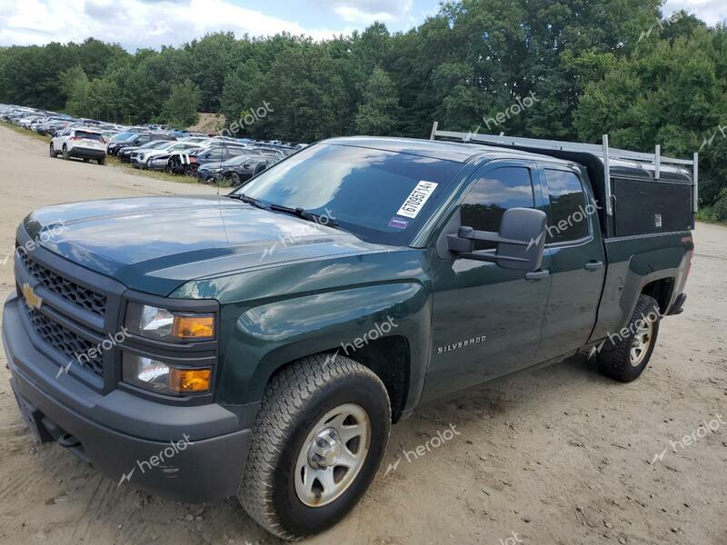 CHEVROLET SILVERADO 2015 green 4dr ext gas 1GCVKPEC5FZ173786 photo #1