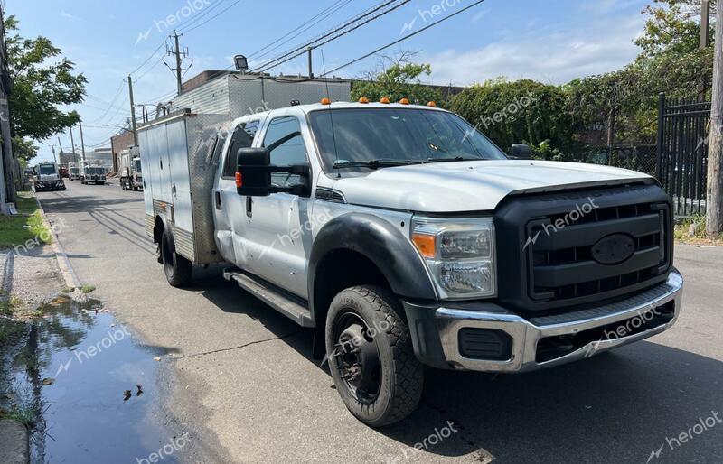 FORD F550 SUPER 2014 white crew cha diesel 1FD0W5HT7EEA04448 photo #1