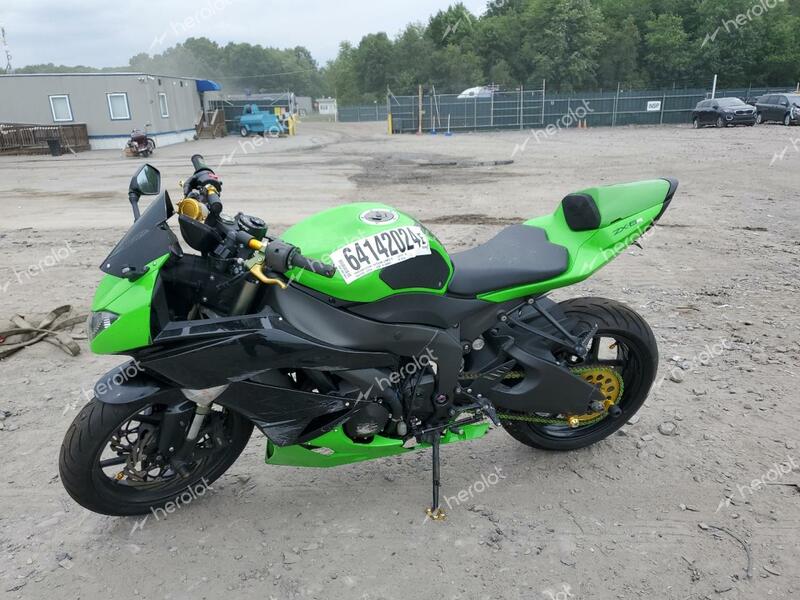 KAWASAKI ZX600 R 2011 green racer gas JKAZX4R13BA027626 photo #4