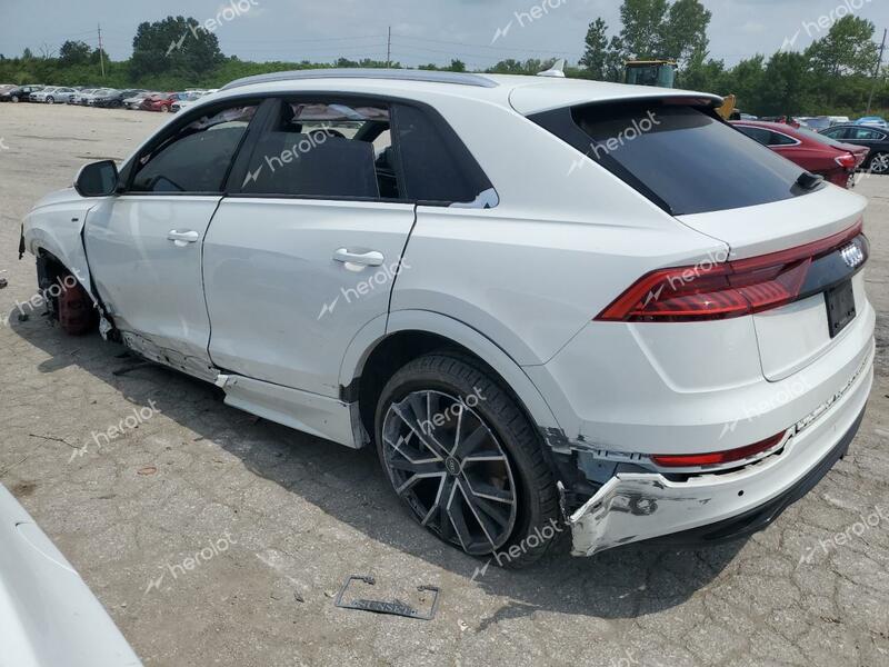 AUDI Q8 PREMIUM 2019 white  gas WA1BVAF18KD022821 photo #3