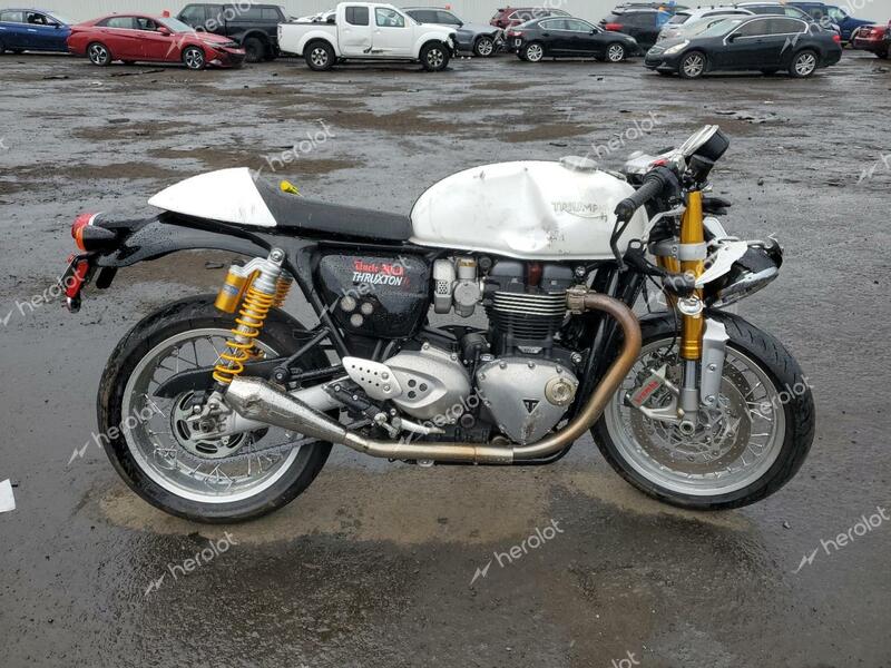 TRIUMPH MOTORCYCLE THRUXTON 1 2018 white  gas SMTD21HF3JT850877 photo #1