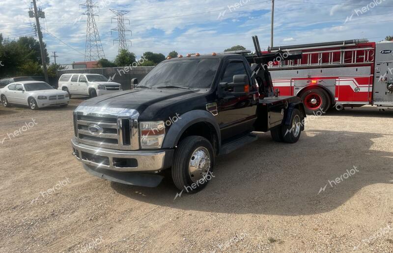 FORD F450 SUPER 2008 black chassis diesel 1FDXF46R48ED31829 photo #3