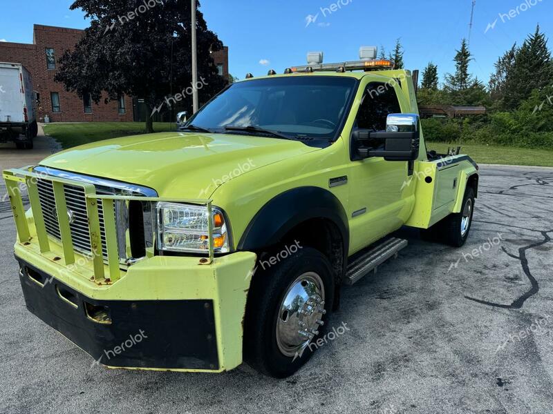 FORD F450 SUPER 2006 yellow chassis diesel 1FDXF46P56EC34201 photo #3