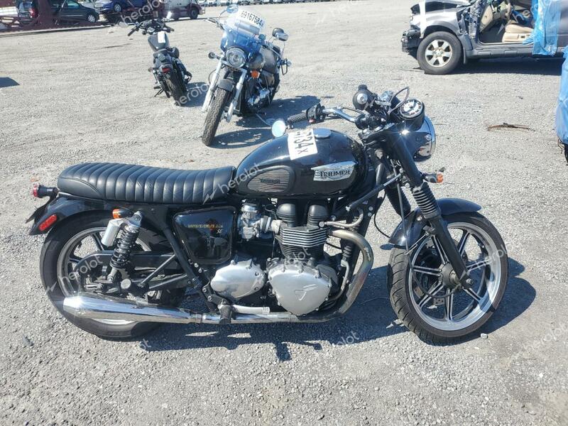 TRIUMPH MOTORCYCLE BONNEVILLE 2009 black road/str gas SMT900K119T403396 photo #1