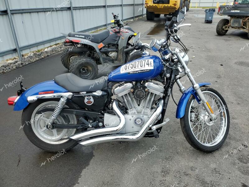 HARLEY-DAVIDSON XL883 C 2008 blue road/str gas 1HD4CP2118K404690 photo #1