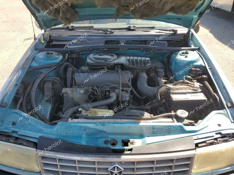 PLYMOUTH SUNDANCE A 1992 teal hatchbac gas 1P3XP24D7NN120553 photo #4