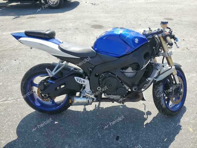 SUZUKI GSX-R600 K 2006 blue racer gas JS1GN7DA262103357 photo #1