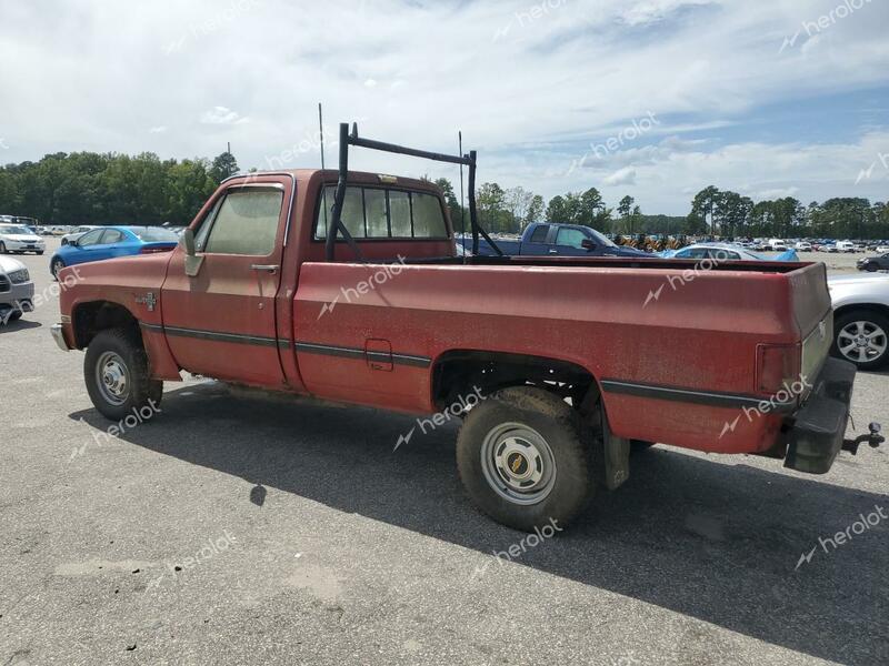 CHEVROLET K10 1986 red pickup gas 2GCEK14H6G1217993 photo #3