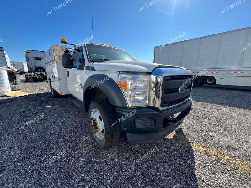 FORD F450 SUPER 2015 white chassis diesel 1FDTF4GTXFED18878 photo #1