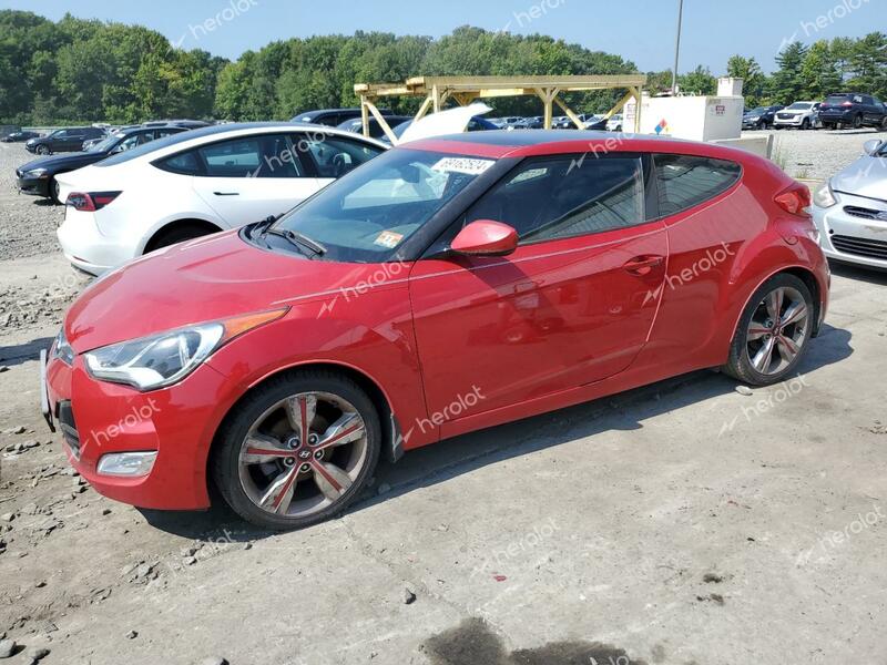 HYUNDAI VELOSTER 2016 red coupe 3d gas KMHTC6AD7GU282631 photo #1