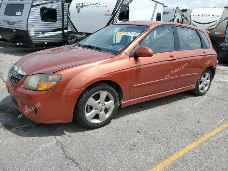 KIA SPECTRA5 5 2008 orange hatchbac gas KNAFE161985020373 photo #1