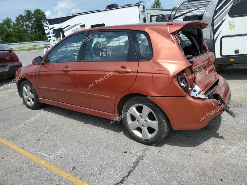 KIA SPECTRA5 5 2008 orange hatchbac gas KNAFE161985020373 photo #3