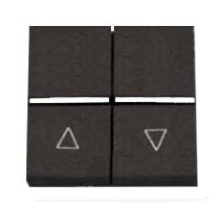 ABB NIE Zenit Антрацит Выключатель жалюзийный без фиксации 2 мод 2CLA224400N1801