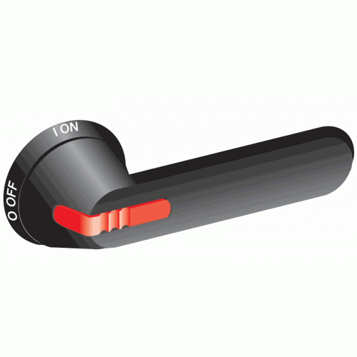 ABB OHB95J12E011-RUH Ручка черная для рубильников OT315..400E,с символами для управления через дверь 1SCA100235R1001