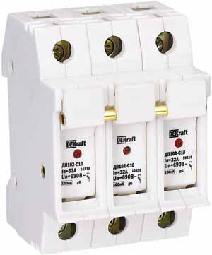 Купить Dekraft Держатель предохр. типа C10 со светодиодной индикацией срабатывания