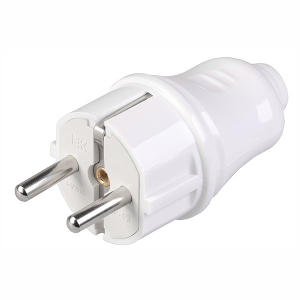 Купить IEK ВПп10-01-Ст Вилка разборная прямая с з/к 16А белая