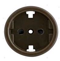 BIRONI Шедель Пластик Коричневый Накладка для розетки (скрытый монтаж) B3-061-22