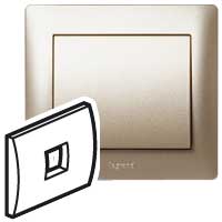Купить Legrand Galea Life Титан Накладка 1-ой ТЛФ/комп розетки 771495