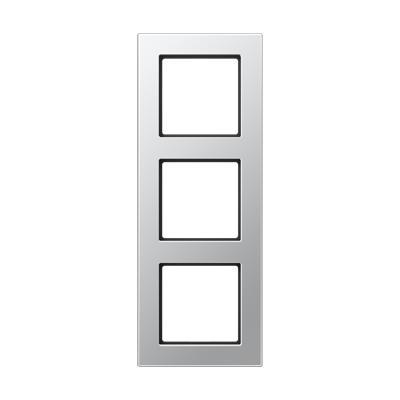 JUNG A550 Алюминий Рамка 3-ая для вертикальной и горизонтальной установки A5583BFAL