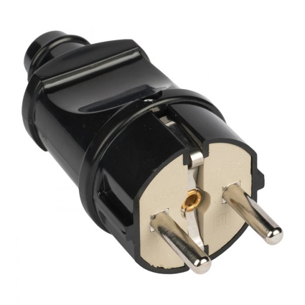 EKF PROxima Вилка прямая с/з черн. 16А 250В