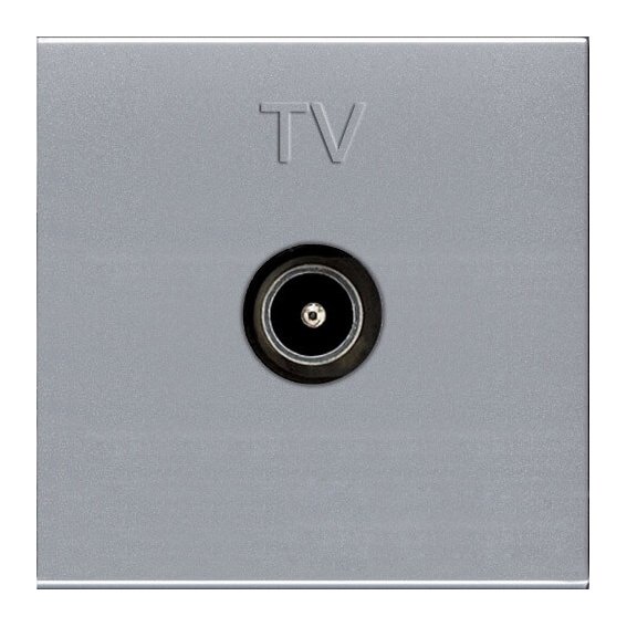 ABB NIE Zenit Серебро Мех ТВ розетки, простой, 2-модульный 2CLA225070N1301