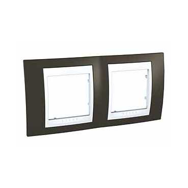 Купить SE Unica Хамелеон Какао/Бел Рамка 2-ая горизонтальная MGU6.004.871