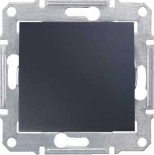 Купить SE Sedna Графит Переключатель 2-клавишный 10A, 250В (сх.6+6) SDN0600170